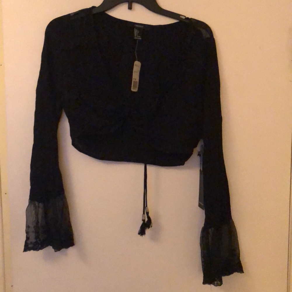 Black crop top